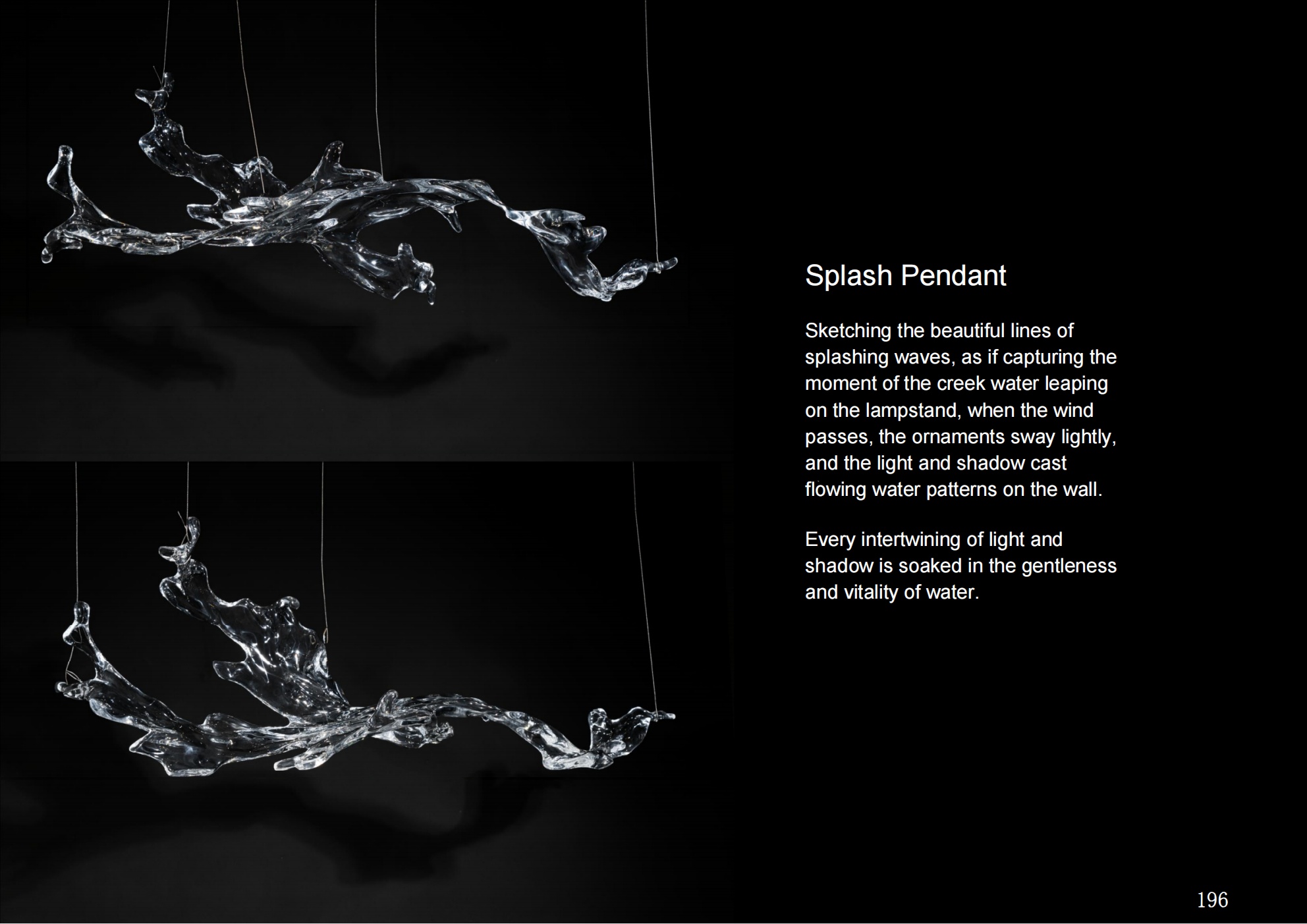 Water Splash Pendant Light F